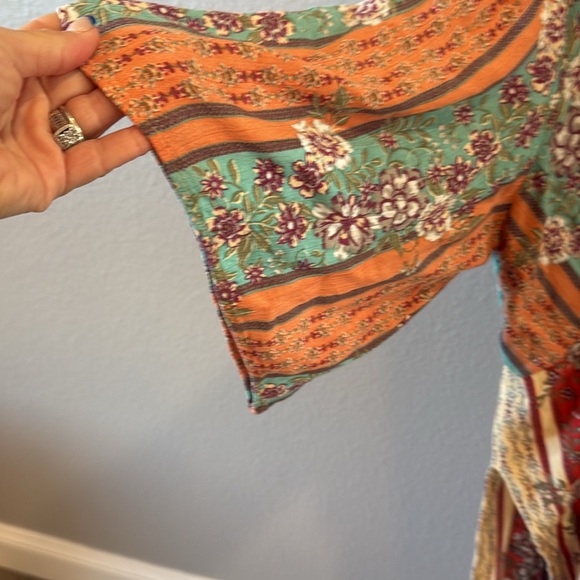 Angie Multicolor Bohemian Long Cardigan - Picture 3 of 8